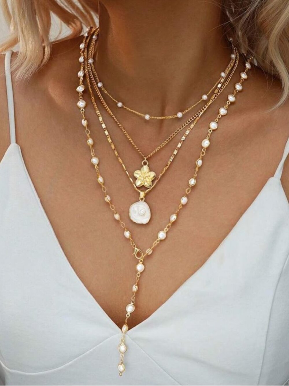 Pearl Lariat Necklace 2515